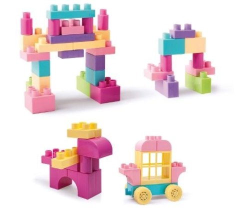 Klocki 50 elementów Kids Blocks różowe Wader