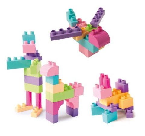 Klocki 50 elementów Kids Blocks różowe Wader