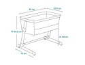 Łóżeczko 5w1 Thomi Plus Grey Concrete Lionelo