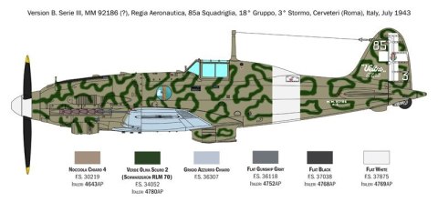 Model plastikowy Macchi MC.205 Veltro 1/32 Italeri