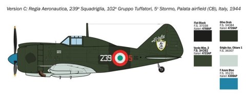 Model plastikowy Reggiane Re.2002 Ariete 1/72 Italeri