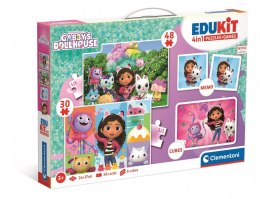 Zestaw gier 4 w 1 Gabi Gabby Memo Puzzle Klocki Clementoni