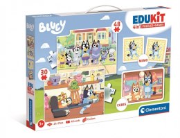 Zestaw gier Edukit 4 w 1 Bluey Memo Puzzle Klocki Clementoni