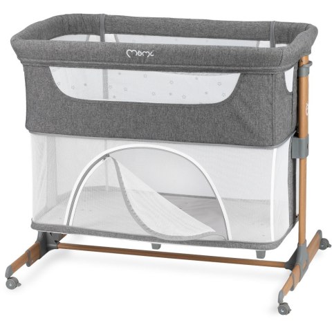Łóżeczko dostawne SMART BED szare MoMi