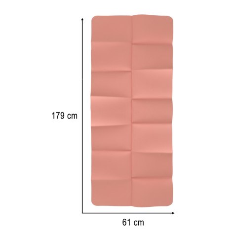 Mata fitness gimnastyczna do ćwiczeń jogi pilatesu fitness joga składana 183x61x0,4 cm różowy