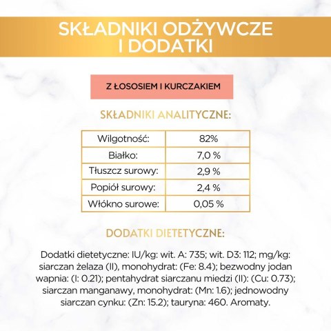 GOURMET GOLD Łosoś i kurczak w sosie mokra karma dla kota - puszka - 85 g