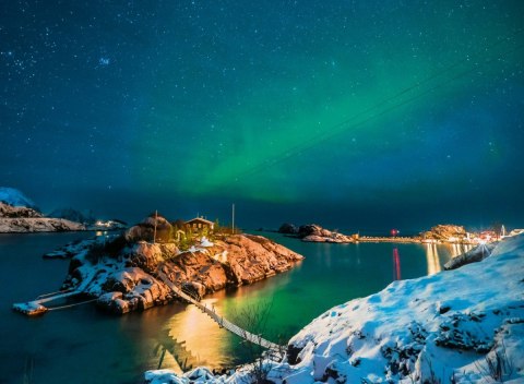 Puzzle 500 elementów Zorza polarna nad Bergsfjord Ravensburger Polska
