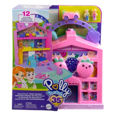 Zestaw Polly Pocket Pollyville Przenośny owocowy supermarket Mattel