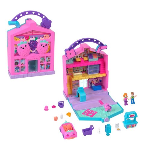 Zestaw Polly Pocket Pollyville Przenośny owocowy supermarket Mattel