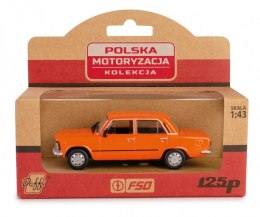 Pojazd PRL Fiat 125p pomarańczowy Daffi