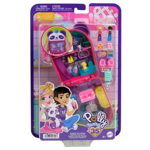 Figurki Polly Pocket Bubble Tea Panda zestaw kompaktowy Mattel