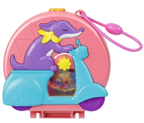 Figurki Polly Pocket Zestaw kompaktowy, Skuter Pieska Mattel