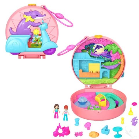 Figurki Polly Pocket Zestaw kompaktowy, Skuter Pieska Mattel