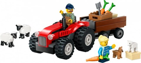 Klocki City 60461 Czerwony traktor z przyczepą i owcą LEGO