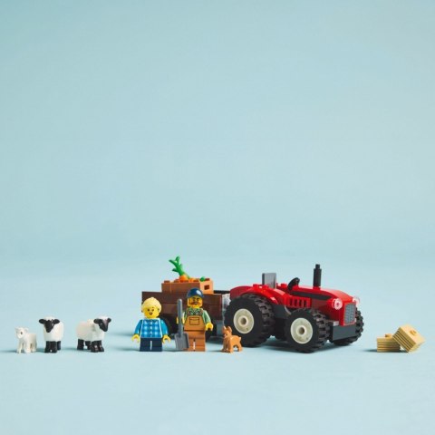 Klocki City 60461 Czerwony traktor z przyczepą i owcą LEGO
