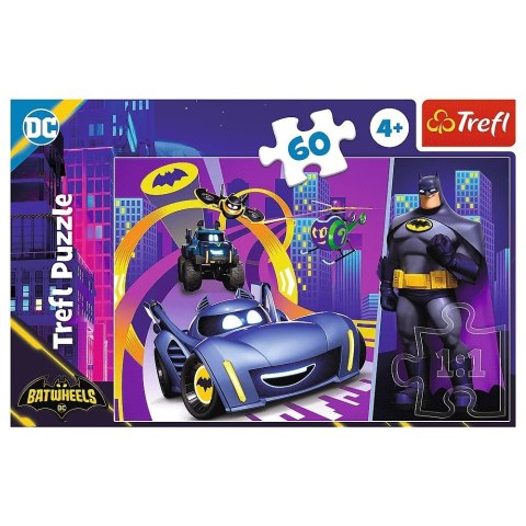 Puzzle 60 elementów Batman i jego pojazdy Trefl