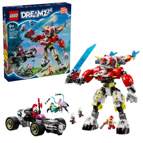 Klocki DREAMZzz 71497 Tygrysi mech Coopera i hot rod Zero LEGO