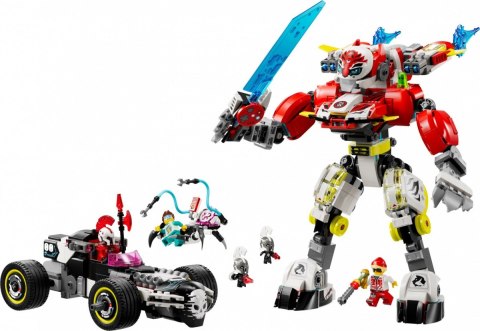 Klocki DREAMZzz 71497 Tygrysi mech Coopera i hot rod Zero LEGO