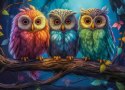 Puzzle 300 elementów Trzy małe sowy Castor