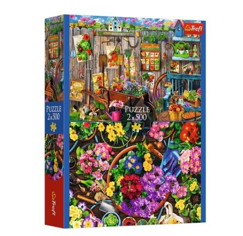 Puzzle 2x500 elementów Prace w ogrodzie Trefl