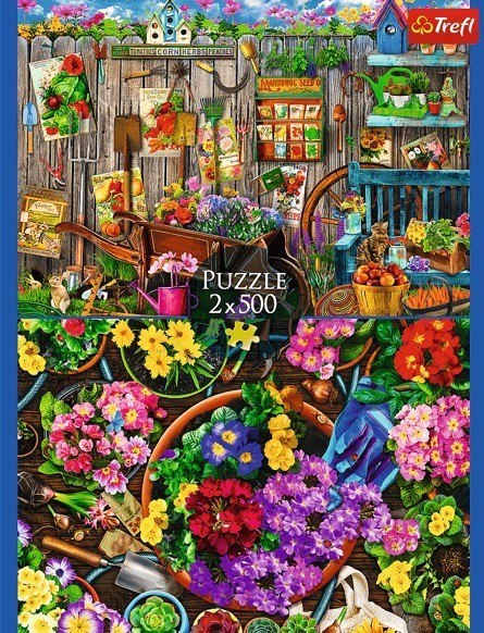 Puzzle 2x500 elementów Prace w ogrodzie Trefl