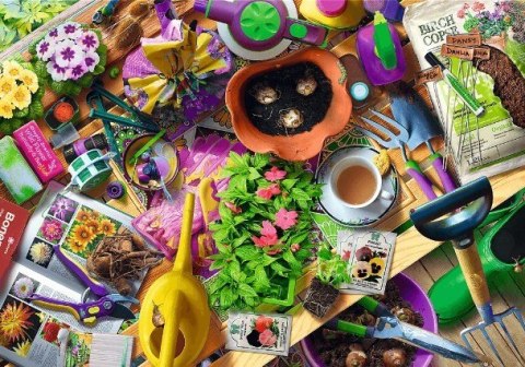 Puzzle 1000 elementów Porządki w ogrodzie Trefl