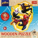 Puzzle drewniane 50 elementów Spider-Man Trefl