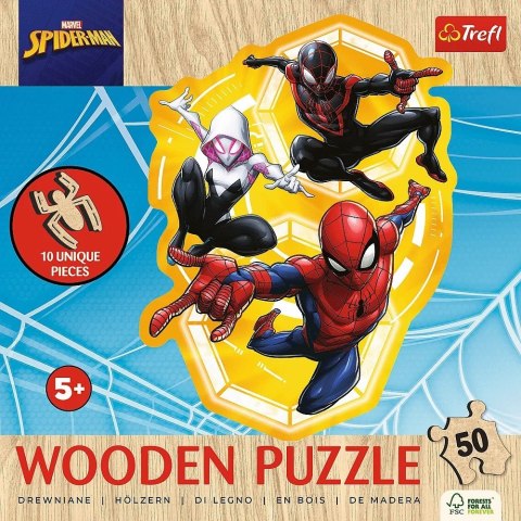 Puzzle drewniane 50 elementów Spider-Man Trefl