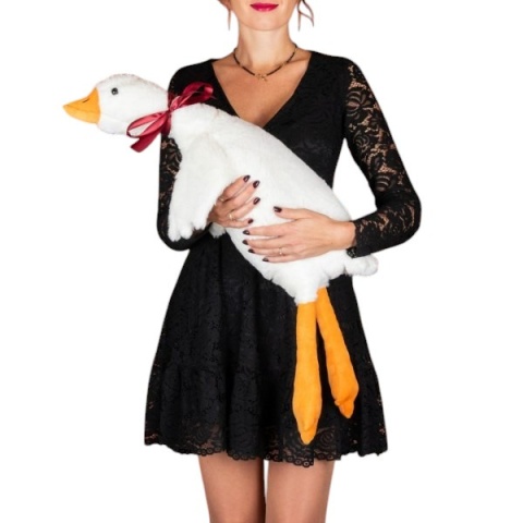 Grzejąca Gęś o Gorącym Sercu XL 90 cm - prezent dla dziewczyny, dla niej