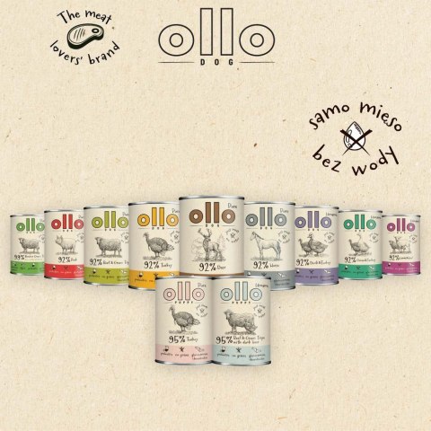 Ollo Pure Wołowina i Zielone Żwacze 400 g