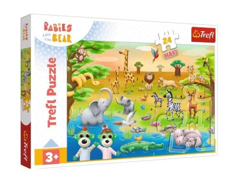 Puzzle 25 elementów Maxi Safari Bobaski Trefliki Trefl