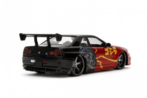 Pojazd Godzilla 2002 Nissan Skyline GTR 1:24 JADA TOYS