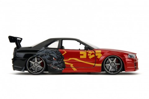 Pojazd Godzilla 2002 Nissan Skyline GTR 1:24 JADA TOYS