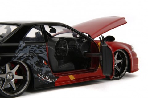Pojazd Godzilla 2002 Nissan Skyline GTR 1:24 JADA TOYS