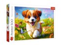 Puzzle 500 elementów Wesoły piesek Trefl
