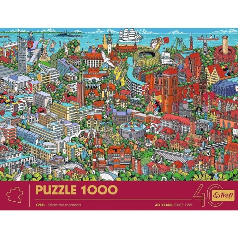 Puzzle 1000 elementów 40-lecie Trójmiasto Trefl