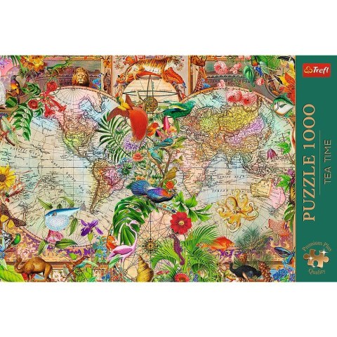 Puzzle 1000 elementów Antyczna mapa świata Trefl