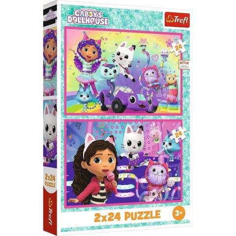 Puzzle 2x24 elementy Gabby zabawy z Gabi Trefl