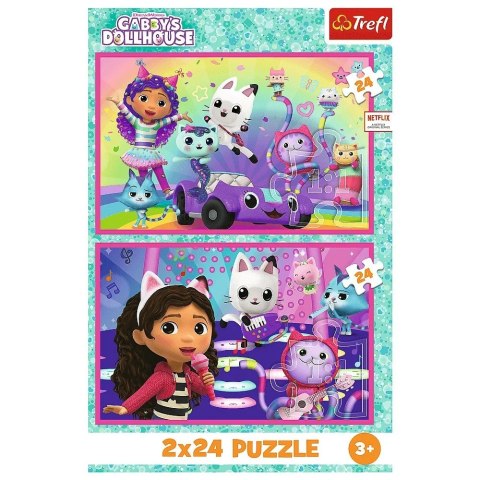 Puzzle 2x24 elementy Gabby zabawy z Gabi Trefl