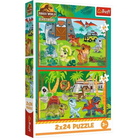 Puzzle 2x24 elementy Małe dinozaury Jurassic World Trefl