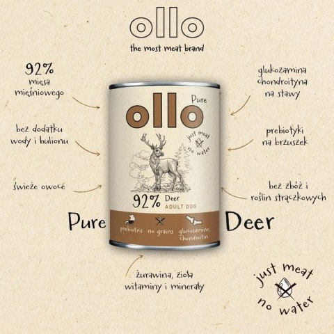 Ollo Pure Jeleń 400 g promo