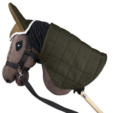 Derka dwustronna i nauszniki Skippi dla Hobby Horse - beż i oliwka