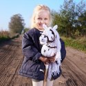Koń na kiju Hobby Horse HOPPIHORSE A4 Leopard - biały, maść tarantowata Tootiny