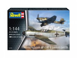 Model plastikowy Samolot ME BF109E & Junkers JU87B 1/144 Revell