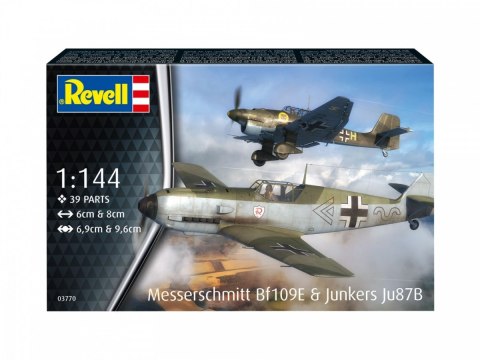 Model plastikowy Samolot ME BF109E & Junkers JU87B 1/144 Revell
