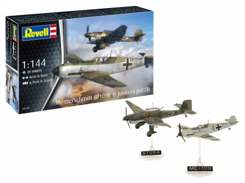 Model plastikowy Samolot ME BF109E & Junkers JU87B 1/144 Revell