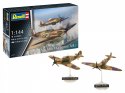 Model plastikowy Samolot Supermarine Spitfire MkIa&H.Huriccane 1/144 Revell