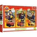 Puzzle 3x50 elementów Ekipa z remizy Strażak Sam Trefl