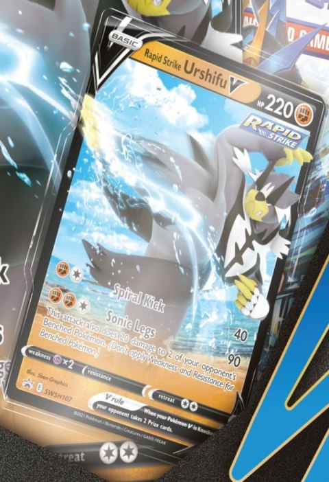 Karty Battle Styles V Box Urshifu V - Rapid Strike Pokemon TCG