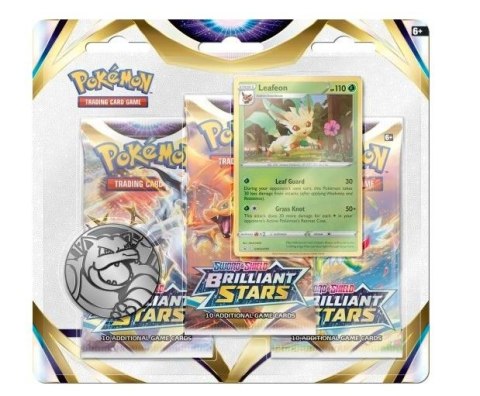 Karty Brillant Stars 3pack B. Leafeon Pokemon TCG